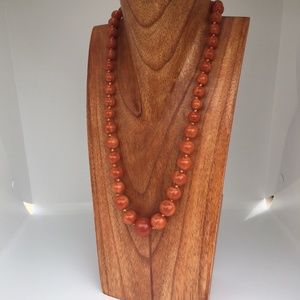 Rust colored bead necklace